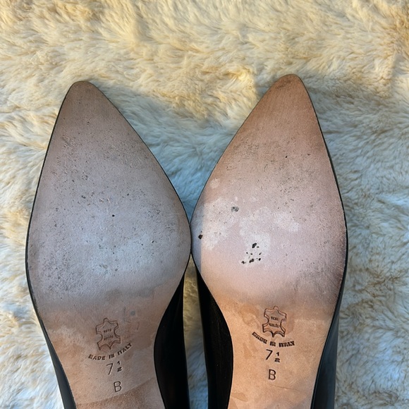 Rare Vintage Isaac Mizrahi Black Pointed-Toe Bow Heels Made in Italy Size 7.5B - Picture 7 of 8